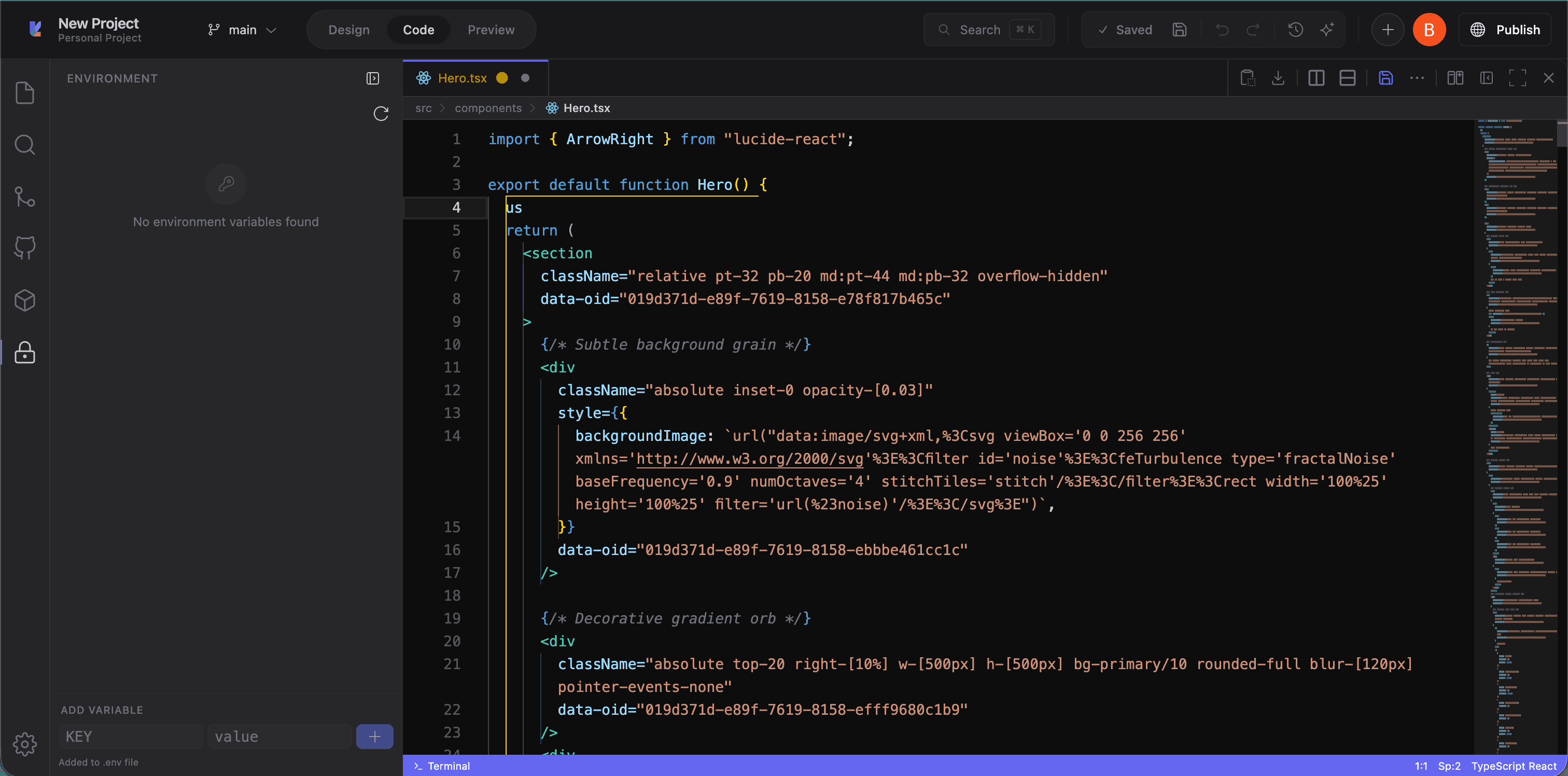 Environment variables