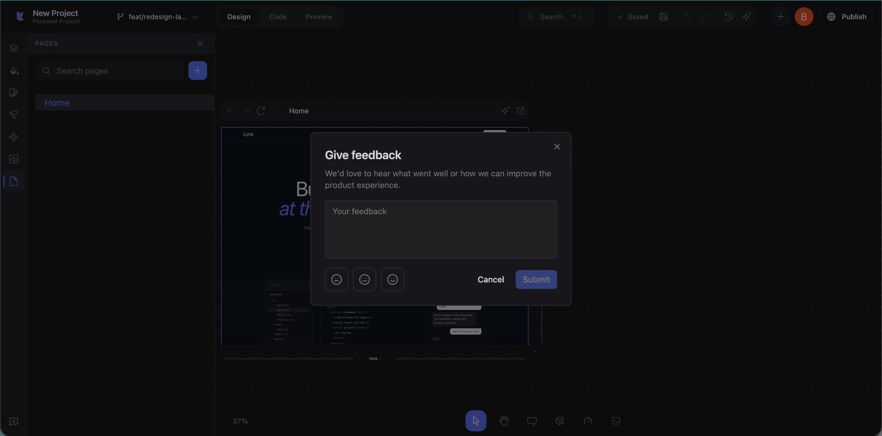 Give feedback