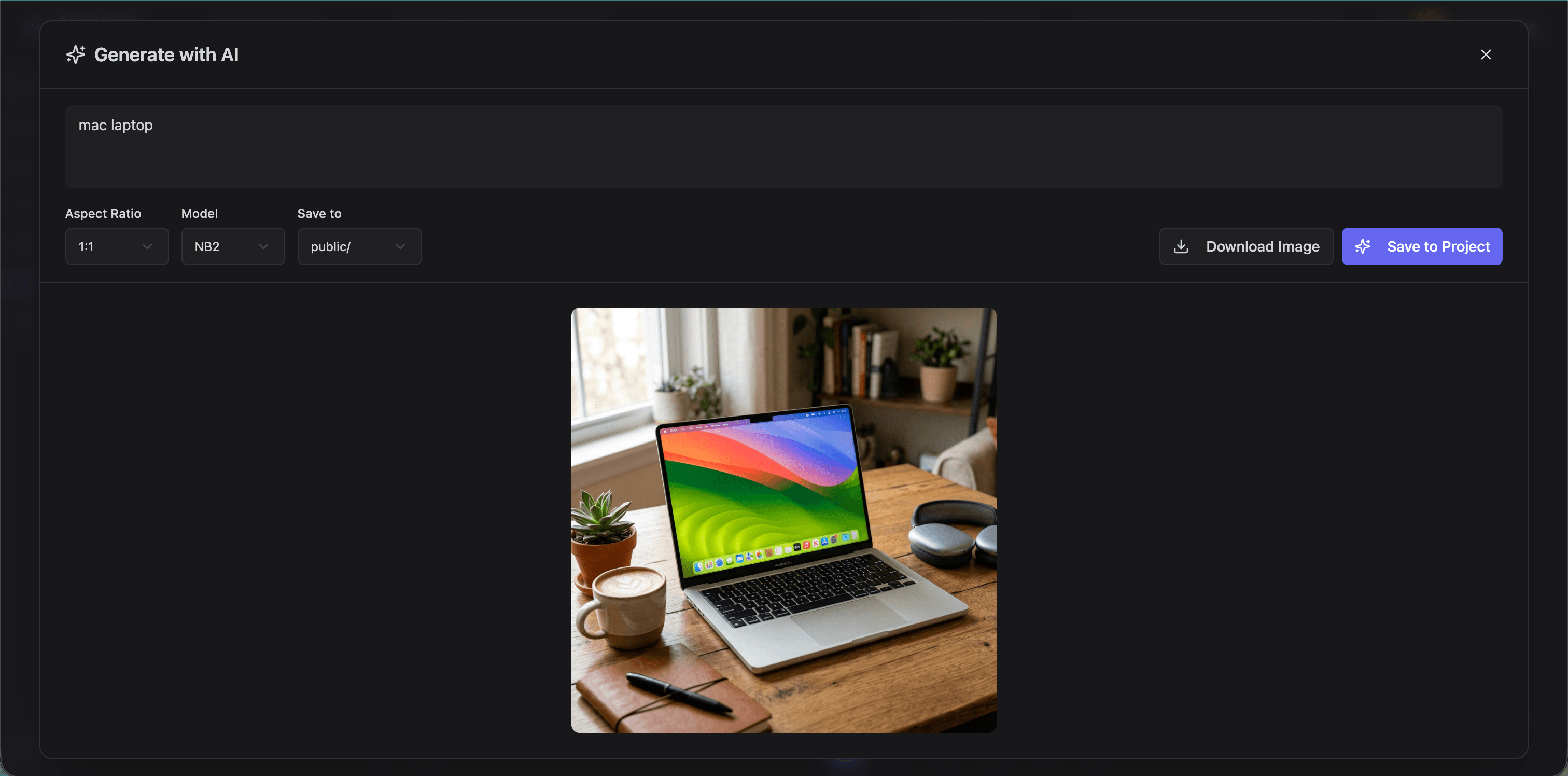 AI image generation