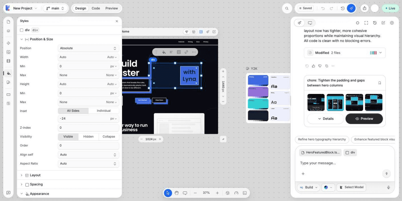 A selected heading with the floating element toolbar and the Text style menu open.